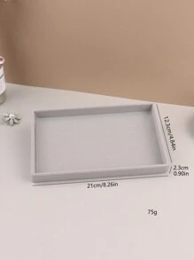 1件/6件装优雅灰色天鹅绒首饰收纳托盘，适合开学季，也是节日送礼的理想之选，如圣诞节、感恩节、新年和情人节。时尚的项链、耳环和戒指收纳方案，是家居装饰和时尚配饰的完美补充，为您的梳妆台增添别致的收纳空间。