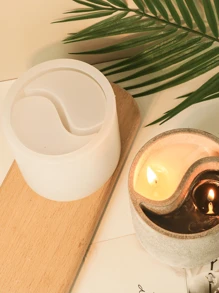 1 pieza Molde de vela Yin Yang, Molde de jabón Taijitu de aromaterapia, Molde de resina epoxi, Moldes de silicona decorativos para manualidades de fundición de resina DIY para fiestas