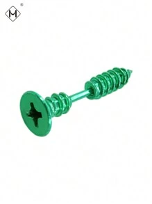 1pc Fashion Punk Style Stainless Steel Cross Screw Earring, Unisex Daily Wear - Phillips Screws - View 18