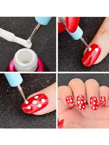 9 أدوات نقش ، بما في ذلك 5 من الجهتين بإجمالي 10 أدوات بصمات مختلفة وخمسة أدوات تشطيب سيليكون داخلي وخزفية، و 4 أدوات كرة معدنية مزدوجة الرأس ، وفرشاة رسم النقاط لكرة الطين الخزفية - أداة رسم نقطية ، للصخور والأظافر والخلط والطلاء ونمذجة أدوات النقش الخزفية