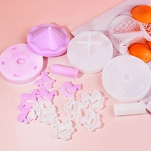 1 set Moule en résine époxy de décoration de carrousel en cristal, moule de moulage de cheval de carrousel, kits DIY, moules en silicone pour résine époxy, décorations de manège pour la décoration de la maison