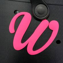 1pc Pink Letters For Beach Bag Decorative Charm Insert Bag Accessories Beach Bag Accessories For Women's Rubber Beach Handbag EVA Bag Personalized Handbag 3D Letters DIY Your Bag(LetterA-Z)  Beach Accessories Rubber Beach Bag