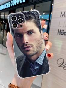 1pc Customized TPU Transparent Corner Shockproof Phone Case Cute,Colorful,Stylish,Kawaii Custom,Personalized,Unique,Customized Ideal Gifts For Him,Ideal Gifts For Her Boyfriend,Girlfriend,Family,Friends,Grandparents,Couple,Pet Lovers For Anniversaries,For Birthdays,For Graduation,For Weddings,For Prom,For Mother's Day,For Father's Day