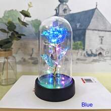 1 件激光玫瑰花夜灯,亚克力外壳桌面装饰灯,可充电电池供电,卧室、展示柜、客厅、桌面装饰,生日、情人节、母亲节的闪亮礼物 - 黑色 - 查看 14