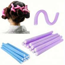 10pcs Magic Hair Curlers Rollers Soft Foam Bendy Hair Rollers DIY Hair Styling Tool Hair Curler Modeler Spiral Roller Curlers - Multicolor - View 1