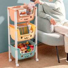 Carrito Organizador de Colores con Rueditas Almacenaje de 4 Niveles Para Accesorios Blancos - Multicolor - Ver 2
