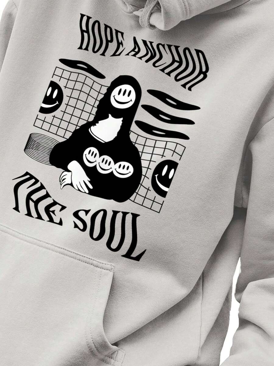 Men Hoodies - 灰色 - 查看 1