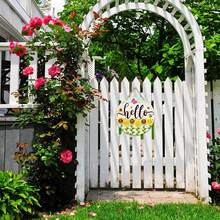 Hello Summer Door Sign Farmhouse Sunflower Summer Front Door Decor Sign Welcome Summer Hanging Sign For Home Wall Front Door Kitchen Office Decorations - Yellow - View 4