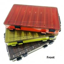 1pc Portable Fishing Lure Tackle Box With Handle - Multicolor - View 3