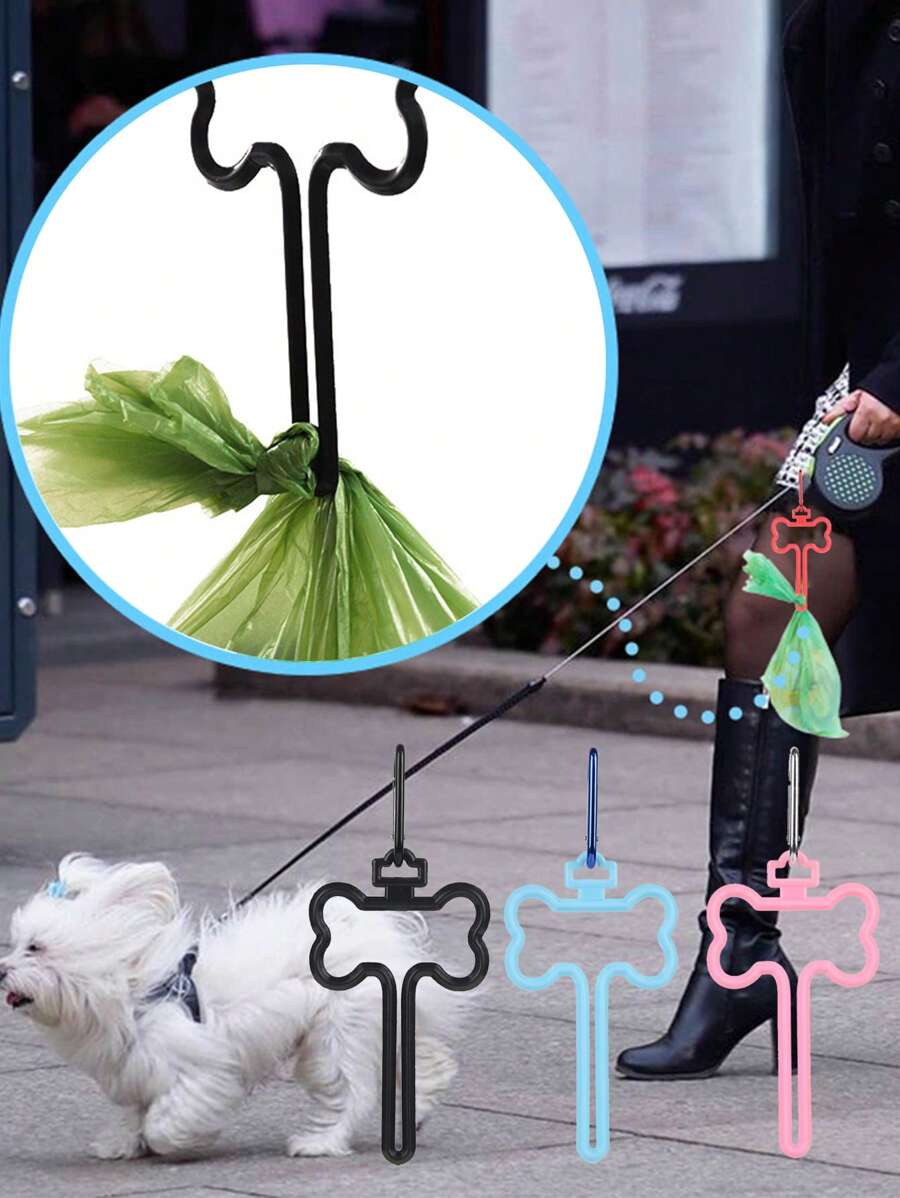 1入組寵物廢棄物袋收納袋，帶肩帶的便攜式彈出式發射器，適用於戶外散步，適用於任何卷筒尺寸 - 彩色 - 查看 1