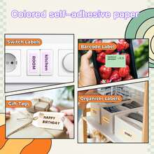 3/6/12 Cuộn Giấy In Mini Với Nhiều Màu Sắc Cho Máy In Nhiệt Bỏ Túi, Không Dây Nghiên Cứu Ghi Chú In Ảnh Inkless, 57 Mm - 6 tờ giấy tự dính nhiều màu - Xem 3