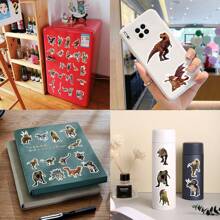105 stuks dinosaurus realistisch stickerspakket | Coole dinosaurus vinylstickers voor scrapbook, journaling, laptop, bumper, skateboard, waterflessen, computer, telefoon, cartoon, harde hoed, autostickers