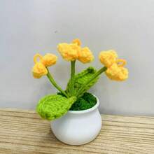 1入組成品手織向日葵盆栽，新年/春節/教師感恩節桌面裝飾禮物 - 彩色 - 查看 36