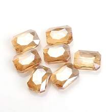 13*18mm Crystal Glass Mahjong Square Pendant With Hole DIY Jewelry Making Accessory Necklace Chain Bead - 13*18MM Mahjong - View 8