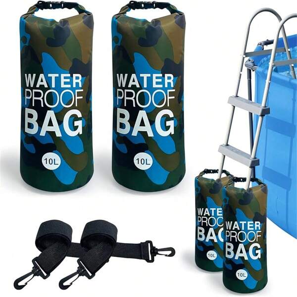 1 Peça de Bolsa Seca de Natação Camuflagem, Mochila/ Bolsa de Ombro À prova d'água, Leve, Disponível em 2L, 5L, 10L, 15L, 20L, 30L