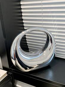 Túi ly hợp định tính màu kim loại thời trang có đặc điểm hình tròn, trăng lưỡi liềm và tiệc tùng, có thể dùng làm túi xách, túi đeo vai hoặc túi đeo chéo cho nữ Túi đeo chéo dành cho cô dâu, hoàn hảo cho các bữa tiệc, đám cưới, vũ hội, bữa tối/tiệc, kết hợp với váy cưới, Trang phục trang trọng, trang phục dạ hội, trang phục sinh nhật, trang phục dự tiệc - Bạc - Xem 5