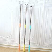 1pc Stainless Steel & Plastic Clothes Drying Rack, Balcony Hanger Thickened Laundry Pole Clothesline Organizer Dress Pants Shoes Jeans Boots Skirt,Spring,Minimalist,Summer Tops - Multicolor - View 9