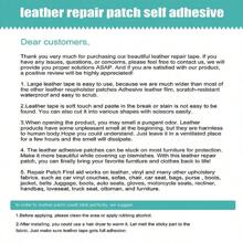 Leather Repair Patch Kit, Self Adhesive Leather Repair Tape With Wear-Resisting, Waterproof, PU Leather Repair Tape For Furniture, Couches, Car Seats, Chair(Red) - Red - View 9