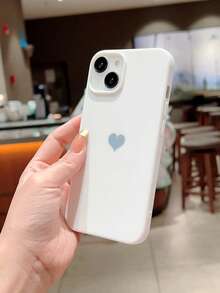 A Fashionable Liquid-Painted Heart Patterned Silicone Phone Case With Anti-Skid, Anti-Fingerprint And Skin-Feeling Features, Compatible With IPhone - Black - View 6