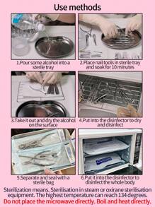 klimonla Disposable Self-Sealing Manicure Tool Sterilization Bag With UV Sterilizer Storage Bag, 20pcs/Pack,Nail Supplies,Nail Tools,Nail Art Tools,Back To School,Nails,Nail Tools For Press On Nails - Blue and White - View 7