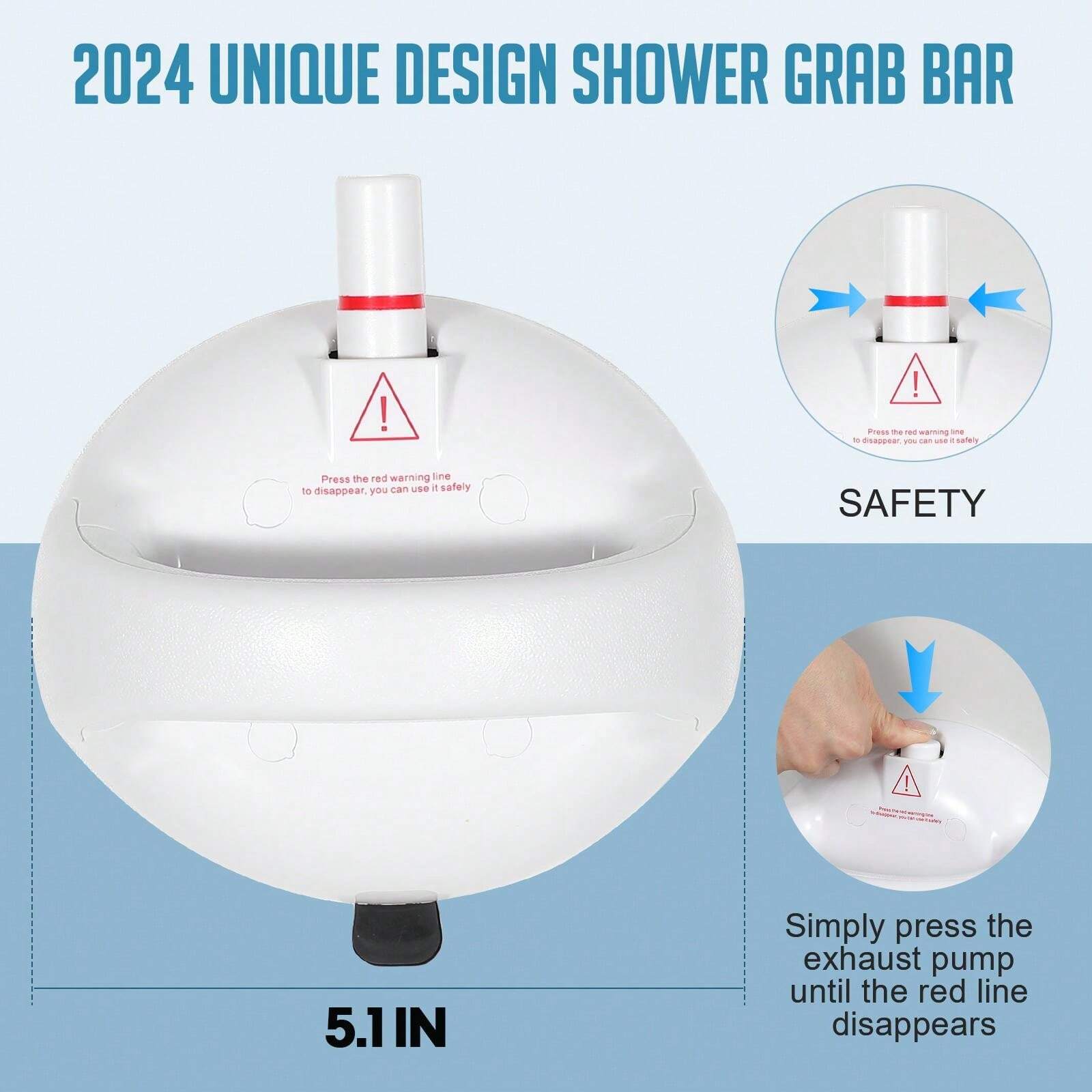 Transform Your Bathroom Safety Set Of 2 Powerful Suction Cup Grab Bars