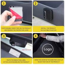 2入組天使翅膀（老虎/馬）圖案汽車車門歡迎投影LED暗影燈，汽車歡迎燈，提升您的汽車風格，不包括電池 - 黑色 - 查看 9