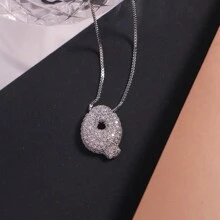 1入款銀色立方體女式首字母項鍊，26個字母客製化名稱項鍊魅力珠寶 - 銀色 - 查看 18