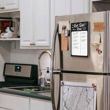 Refrigerator Magnetic To-Do List Notepad, Refrigerator Shopping List Magnet Pad; Magnetic Paper Pads, Memo Pads And Scrapers For Reminders | 50 Pieces Per Note Pad - Black and White - View 3