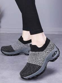Women's Comfortable Breathable Mesh Sneakers - Grey - View 4