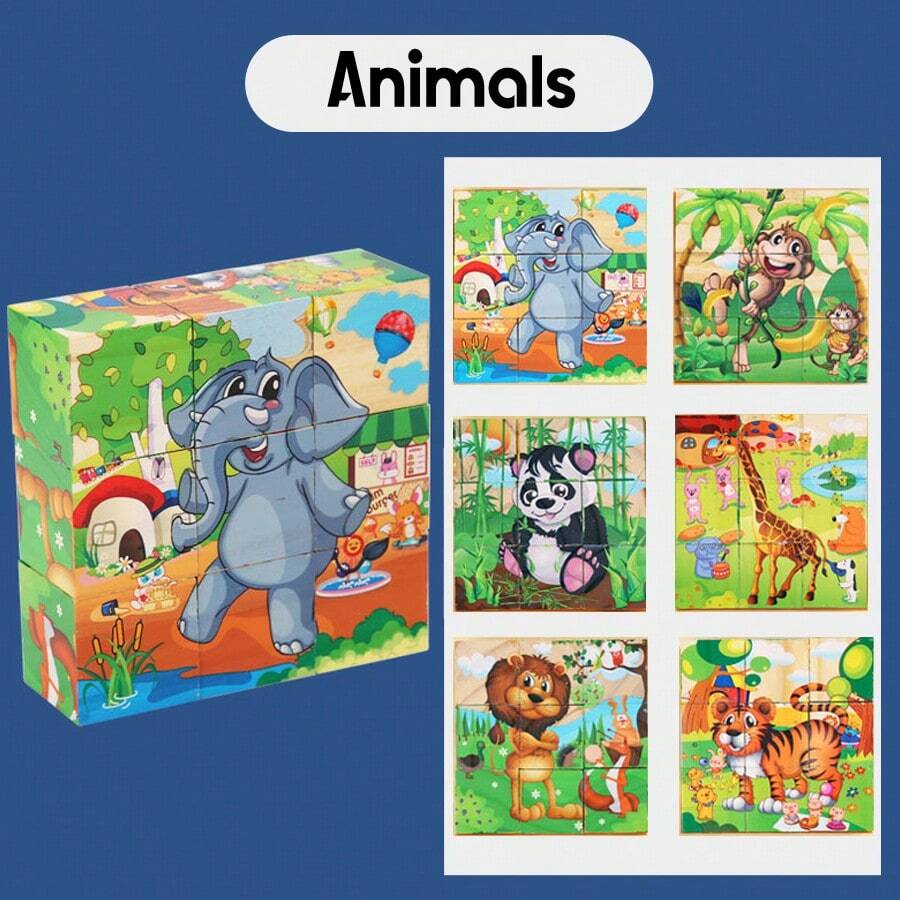 Christmas Decoration Wooden Block Puzzle Toddler 135 Years Kid