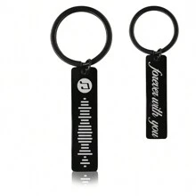 Llavero de música personalizado, tu canción, única para ti, llavero de música escaneable personalizado, ideas de regalos para cualquier persona/ocasión - oro rosa - Ver 3