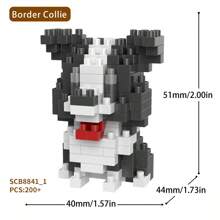 Pet Dog Cute Border Collie Corgi Teddy Toy Building Blocks Gift Ornaments Room Decoration,Border Collie,Corgi,Building Blocks,Mini Schnauzer,Cavalier Dog - SCB8841 - View 13