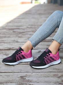 Women Casual Sports Shoes Mesh Breathable Flat Bottom Shoes For Middle And Primary School Students Running Shoes All Seasons Tourist Shoes Lace-Up Mesh Shoes Fashionable Lightweight Work Shoes Fabric Sports Shoes