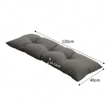 LIVINGANDHOME Living And Home Luxury Tufted Bench Cushion - 120cm Plush Seat Pad (15-17cm Thick, Dark/Light Grey)