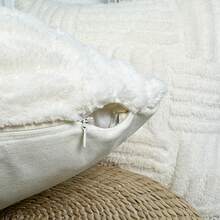 2 Pcs Boho Decorative Throw Pillow Covers With Horizontal And Vertical Stripes,Simple Light Luxury Velvet Pillowcases,Sofa Car Cushion Covers,For Home Decor,Room Decor,Bedroom Decor,Living Room Decor,No Pillow Insert - White - View 5