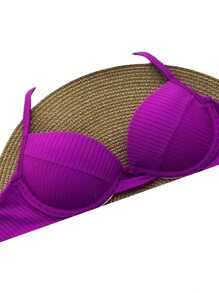 Women Bikini Sets - 玫瑰紅 - 查看 2