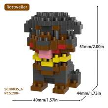 Pet Dog Cute Border Collie Corgi Teddy Toy Building Blocks Gift Ornaments Room Decoration,Border Collie,Corgi,Building Blocks,Mini Schnauzer,Cavalier Dog - SCB8841 - View 31