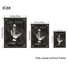 1 Piece Of Canvas Poster Interesting Skull, Canvas Print Bathroom Decoration, Retro Skull Poster, Home Decoration, Home Decoration Canvas Art Painting, Pattern Wall Art Decoration, Wall Decoration, Waterproof Painting, Printed Artwork Gifts Birthday Graduation Halloween Decor Fall Decor