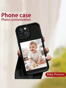 1pc Customizable Personalized Pattern Silicone Full Coverage Lens Protection Phone Case Compatible With Apple IPhone 16, 15, 14, 13, 12, 11 ProMax