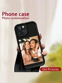 1pc Customizable Personalized Pattern Silicone Full Coverage Lens Protection Phone Case Compatible With Apple IPhone 16, 15, 14, 13, 12, 11 ProMax