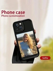 1pc Customizable Personalized Pattern Silicone Full Coverage Lens Protection Phone Case Compatible With Apple IPhone 16, 15, 14, 13, 12, 11 ProMax