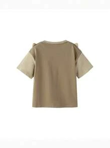 mini bala Young Boy Short-Sleeved T-Shirt Summer Skin-Friendly Children's Top