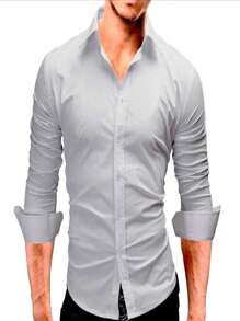 Men Shirts - Màu Xám nhạt - Xem 1