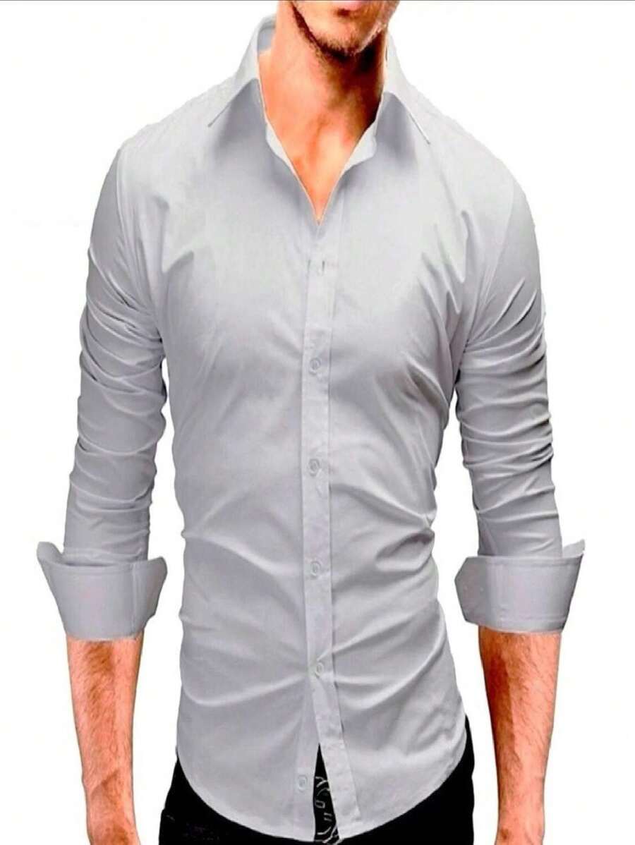 Men Shirts - Màu Xám nhạt - Xem 1