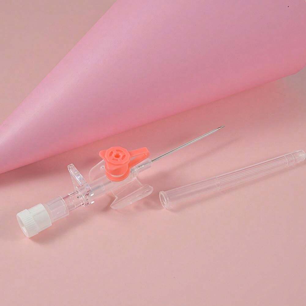 1PC Sterile Piercing I.V. Cannula With Injection Port & Wings Navel