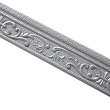 230cmx8cm Thicken 3D Pattern Embossed Foam Self-Adhesive Skirting Wall Sticker Waterproof Anti Dirt Soft Wall Decoration Lines