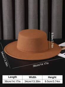 1 pezzo/2 pezzi/5 pezzi Cappello piatto in morbida lana - Bordo corto per protezione solare - Stile classico, adatto per attività all''aperto