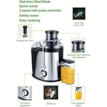 Extractor De Jugo, para frutas y verduras enteras 2 configuraciones de velocidad - Plateado - Ver 3