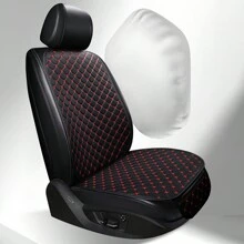 2 pièces Coussin de siège de voiture universel confortable Coussin de siège avant de voiture universel toutes saisons Étoile Broderie Siège simple avant avec dossier antidérapant (1 siège avant + 1 dossier )