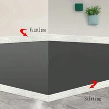 230cmx8cm Thicken 3D Pattern Embossed Foam Self-Adhesive Skirting Wall Sticker Waterproof Anti Dirt Soft Wall Decoration Lines
